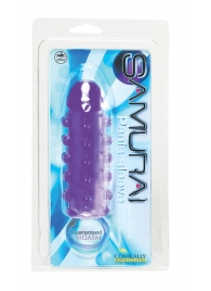 Закрытая фиолетовая насадка с пупырышками SAMURAI PENIS SLEEVE PURPLE - 14,5 см. - NMC - в Краснодаре купить с доставкой