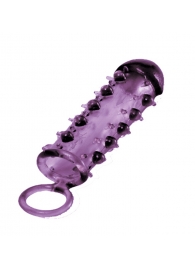 Закрытая фиолетовая насадка с пупырышками SAMURAI PENIS SLEEVE PURPLE - 14,5 см. - NMC - в Краснодаре купить с доставкой