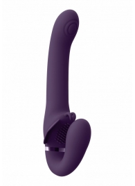 Фиолетовый женский безремневой вибрострапон Satu - 23 см. - Shots Media BV - купить с доставкой в Краснодаре
