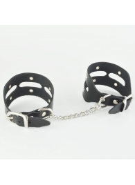 Черные кожаные наручники   Лира - Sitabella - купить с доставкой в Краснодаре