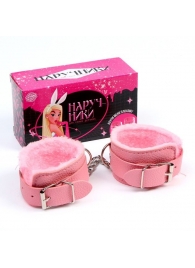 Стильные розовые наручники с мягкой подкладкой - Сима-Ленд - купить с доставкой в Краснодаре