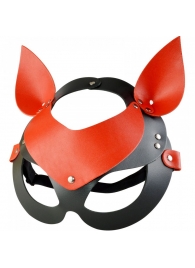 Красно-черная кожаная маска «Кошечка» - Sitabella - купить с доставкой в Краснодаре