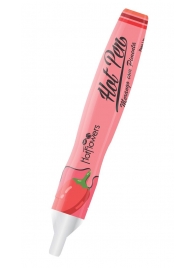 Ручка для рисования на теле Hot Pen со вкусом клубники и острого перца - HotFlowers - купить с доставкой в Краснодаре