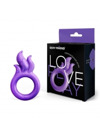 Фиолетовое эрекционное кольцо с язычками пламени - 1137 - в Краснодаре купить с доставкой