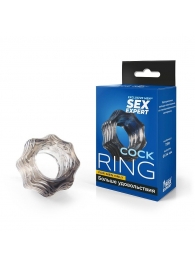 Дымчатое фигурное эрекционное кольцо - Sex Expert - в Краснодаре купить с доставкой