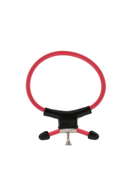 Красно-чёрное эрекционное кольцо с утяжкой RING OF POWER ADJUSTABLE RING - NMC - в Краснодаре купить с доставкой