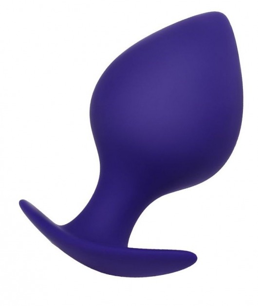 Фиолетовая силиконовая анальная пробка Glob - 10 см. - ToyFa