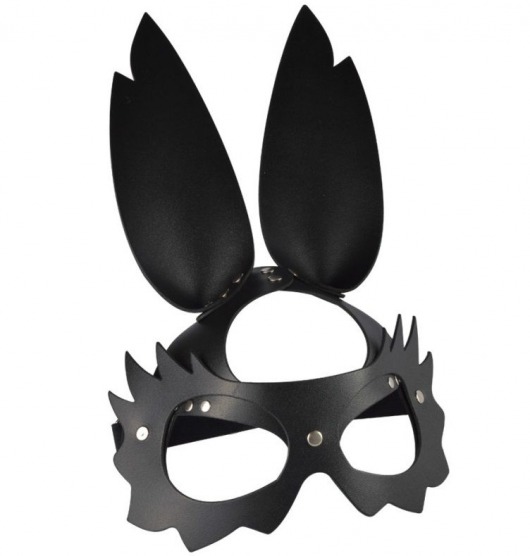 Черная кожаная маска  Зайка  с длинными ушками - Sitabella - купить с доставкой в Краснодаре