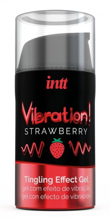 Жидкий интимный гель с эффектом вибрации Vibration! Strawberry - 15 мл. - INTT - купить с доставкой в Краснодаре