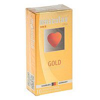 Презервативы Masculan Ultra Gold с золотым напылением и ароматом ванили - 10 шт. - Masculan - купить с доставкой в Краснодаре