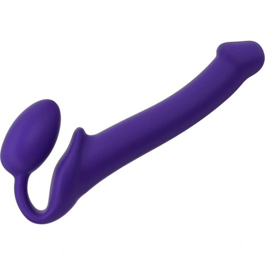 Фиолетовый безремневой страпон Silicone Bendable Strap-On - size M - Strap-on-me - купить с доставкой в Краснодаре