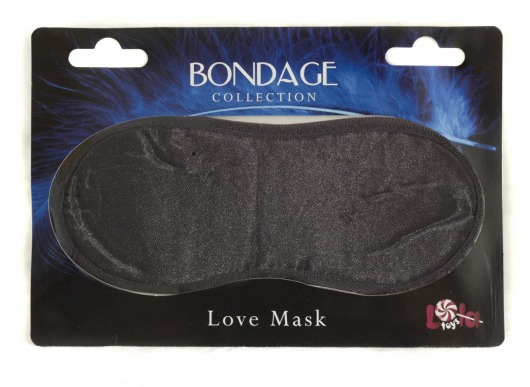 Чёрная маска на глаза BONDAGE - Lola Games - купить с доставкой в Краснодаре