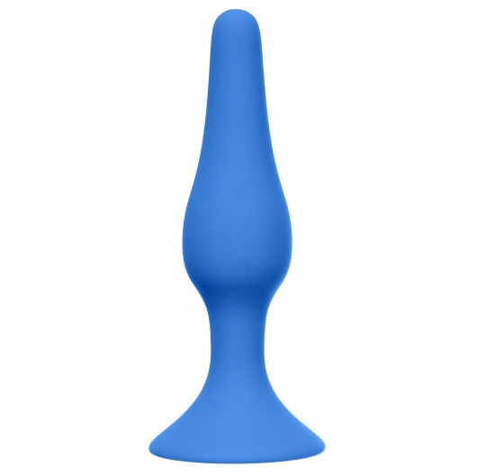 Синяя анальная пробка Slim Anal Plug XL - 15,5 см. - Lola Games